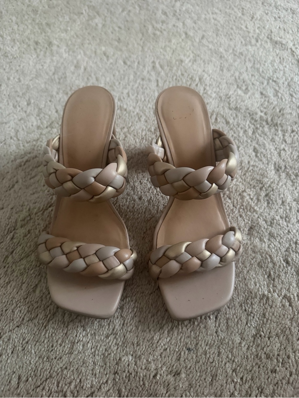 Women’s A New Day Target Braided Double-Strap Block Heels Shoe Size 7